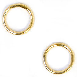 Jump Ring Round 8mm OD 19ga Soldered Lead Free / Nickel Free