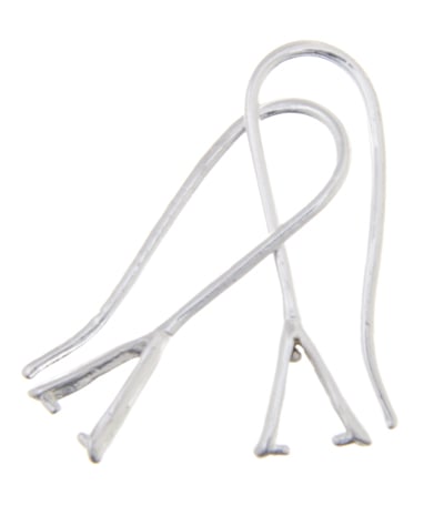 Beadalon Earring Pinch Bail 25mm Silver Nickel Free 4pcs