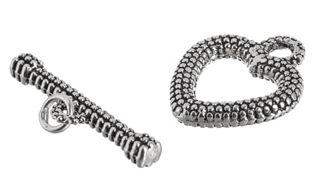 Toggle - Fancy Heart 21x27mm