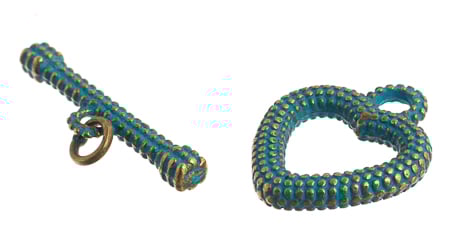 Toggle - Fancy Heart 21x27mm