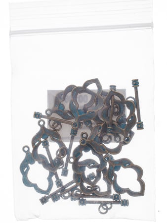 Toggle - Fancy Flower Oval 26x24mm