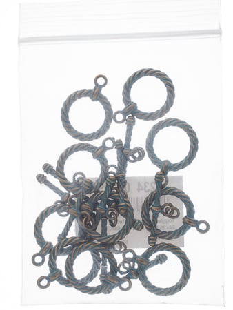 Toggle - Fancy Twisted 24x25.5mm Patina Finish