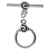 Toggle - Infinity Round 26x16mm Antique Silver