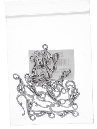 Hook & Eye - inSin Wing 34x10mm Antique Silver