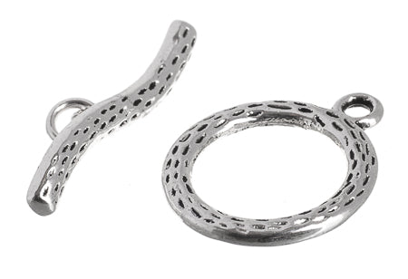 Toggle - Round Edged 22x18mm Antique Silver