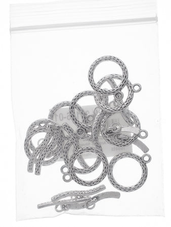 Toggle - Round Edged 22x18mm Antique Silver