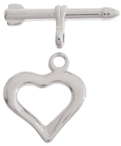 Toggle Fancy Heart 18mm Nickel Color Lead Free / Nickel Free - Cosplay Supplies Inc