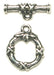 Toggle-Bamboo 14mm Antique Silver Lead Free / Nickel Free
