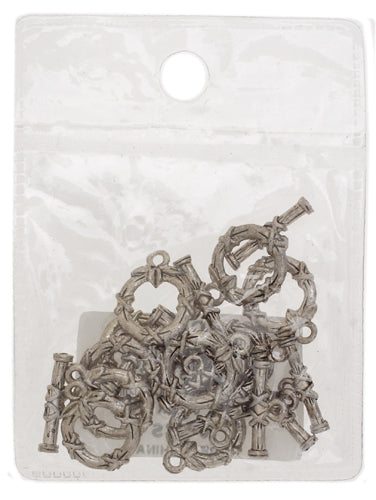 Toggle-Bamboo 14mm Antique Silver Lead Free / Nickel Free