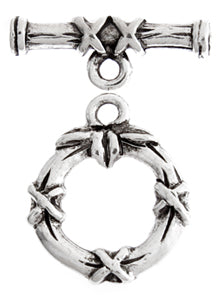 Toggle-Bamboo 14mm Antique Silver Lead Free / Nickel Free - Cosplay Supplies Inc