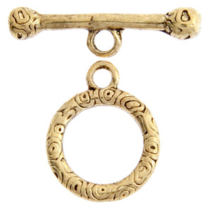 Toggle Round 22x27mm Antique  Lead Free / Nickel Free - Cosplay Supplies Inc