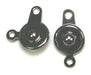 Button Clasp 7.5mm Gunmetal Lead Free / Nickel Free