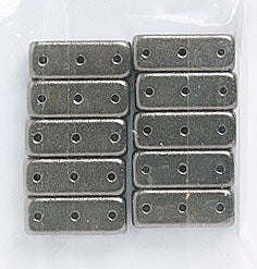 Magnetic Clasp Rectangular 16x6x6mm 3Hole Nickel 10Pairs