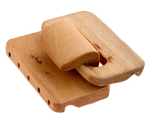 Multi-Strand Wood Hook And Eye 4.5x4.8x1.2cm