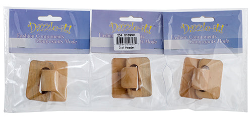 Multi-Strand Wood Hook And Eye 4.5x4.8x1.2cm