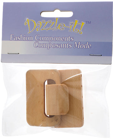 Multi-Strand Wood Hook And Eye 4.5x4.8x1.2cm