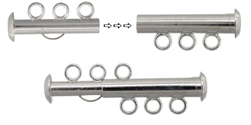 Tube Clasp With 3-Strands Lead Free / Nickel Free