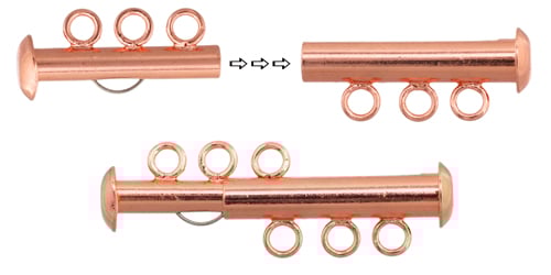 Tube Clasp With 3-Strands Lead Free / Nickel Free