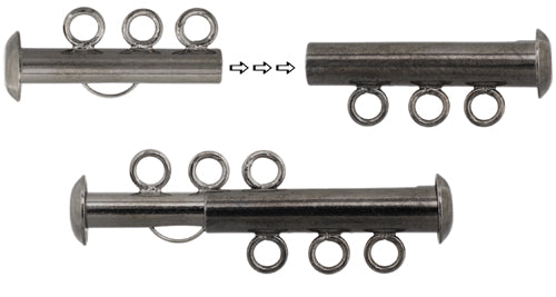 Tube Clasp With 3-Strands Lead Free / Nickel Free