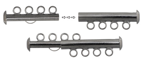 Tube Clasp With 4-Strands Lead Free / Nickel Free