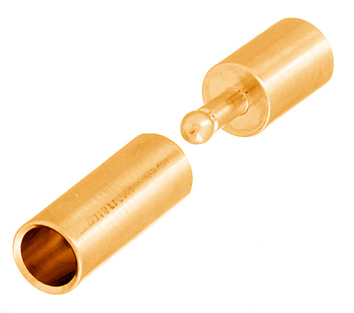 Plug-In Clasp - Tube Smooth 17mm  Lead Free / Nickel Free (2pcs)