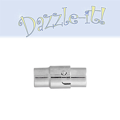 Magnetic Clasp-Tube Twist Lock 15mm Silver Lead Free / Nickel Free (1pc)