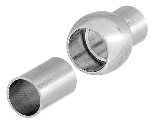 Magnetic Clasp-Tube Centerball 17.5mm Silver Lead Free / Nickel Free (1pc)