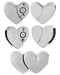 Magnetic Clasp-Hearts (2pcs) 29x16.5mm Silver Lead Free / Nickel Free