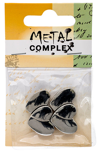 Magnetic Clasp-Hearts (2pcs) 29x16.5mm Silver Lead Free / Nickel Free