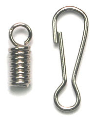 Nickel Coil With Loop & Clasp 2.2mm Hole 