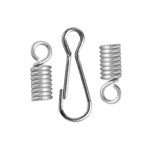 Nickel Coil With Loop & Clasp 2.2mm Hole