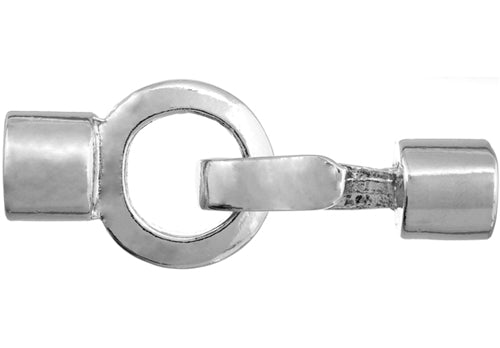 Kumihimo Hook & Eye Endcap Clasp 51x11mm Round  Lead Free / Nickel Free - Cosplay Supplies Inc