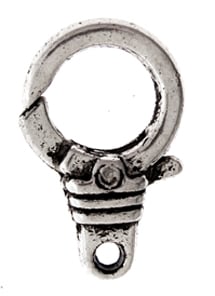 Lobster Clasp 12mm Fancy Antique Silver Lead Free Nickel Free - Cosplay Supplies Inc