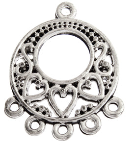 Chandelier Earring Part 5-Ring 18.5x24.5mm Antique Silver Lead Free / Nickel Free - Cosplay Supplies Inc
