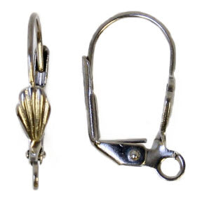Lever Back Earwire With Shell Shape Lead Free / Nickel Free