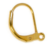 Lever Back French Earwire With Ring 13x10mm Lead Free / Nickel Free
