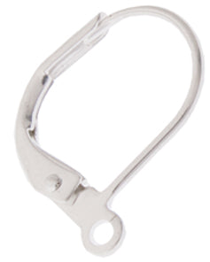 Lever Back French Earwire With Ring 13x10mm Lead Free / Nickel Free - Cosplay Supplies Inc