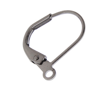 Lever Back French Earwire With Ring 13x10mm Lead Free / Nickel Free - Cosplay Supplies Inc