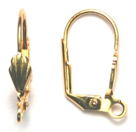 Lever Back Earwire With Shell Shape Lead Free / Nickel Free