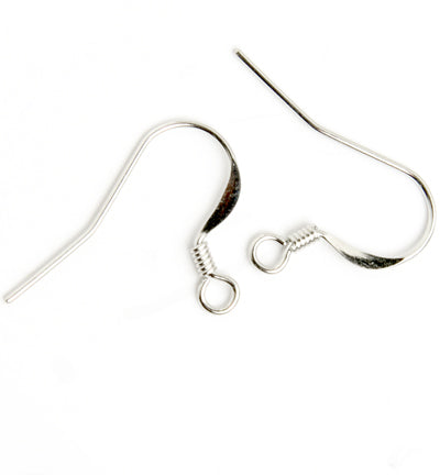 Fish Hook Earwire Slender Stainless Steel Lead Free / Nickel Free