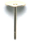 Ear Post Flat 6mm Gold Lead Free / Nickel Free