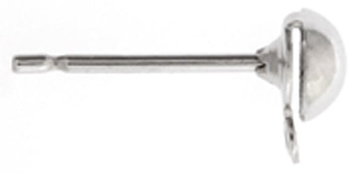 Ear Post Dome with Loop 4mm Lead Free / Nickel Free - Cosplay Supplies Inc