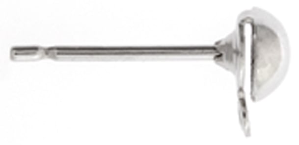 Ear Post Dome with Loop 4mm Lead Free / Nickel Free - Cosplay Supplies Inc