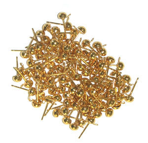 Ear Post Dome With Loop 5mm Lead Free / Nickel Free