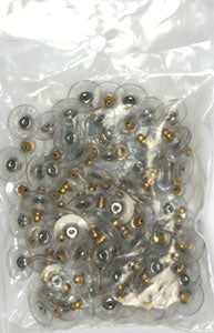 Earring Barrel Clutch With Plastic Disc 12x6mm