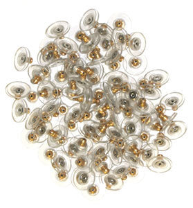 Earring Barrel Clutch With Plastic Disc 12x6mm