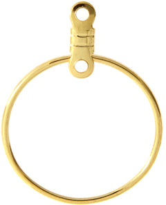 Earhoops Round 19mm Gold Lead Free / Nickel Free - Cosplay Supplies Inc