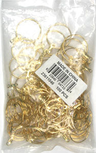 Earhoops Round 19mm Gold Lead Free / Nickel Free