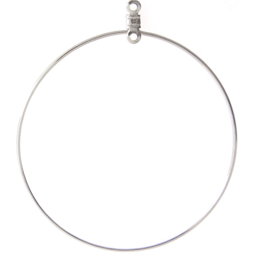 Earhoops Round With Loop 51mm Nickel Color Lead Free / Nickel Free - Cosplay Supplies Inc
