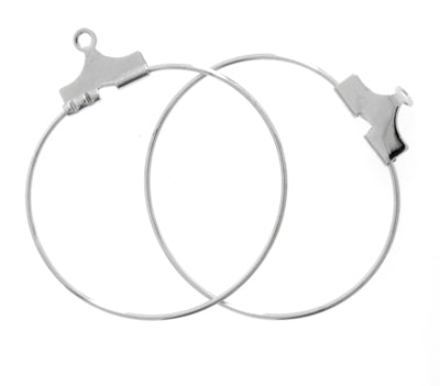 Ear Hoop Round 25mm Lead Free / Nickel Free
